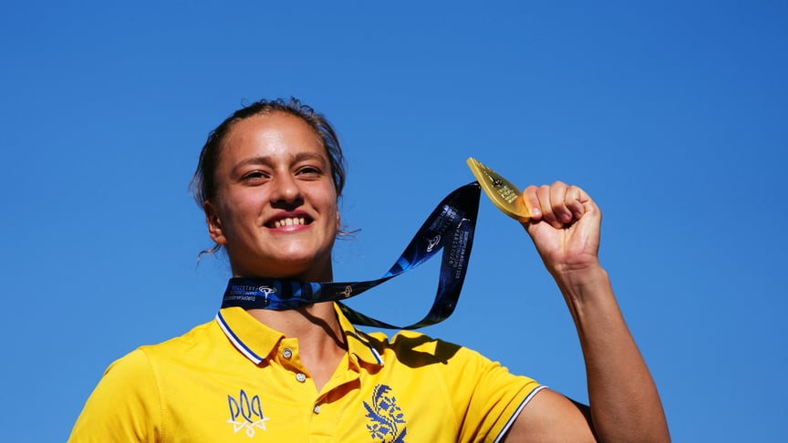 Українська спортсменка Неллі Чуканівська здобула золоту медаль на чемпіонаті Європи з водних видів спорту в Парижі, 8 серпня 2026 року Українська спортсменка Неллі Чуканівська здобула золоту медаль на чемпіонаті Європи з водних видів спорту в Парижі, 8 серпня 2026 року