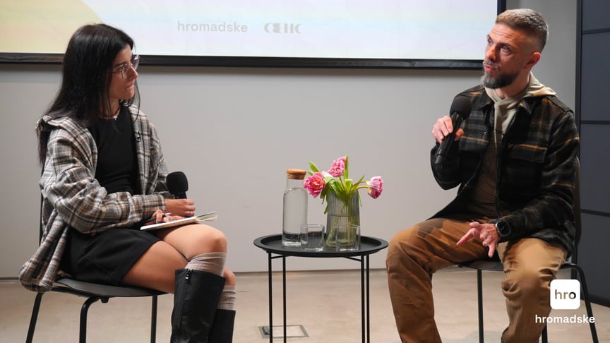 Письменник і військовослужбовець Ілларіон Павлюк і журналістка та фронтова репортерка Ксенія Савоскіна