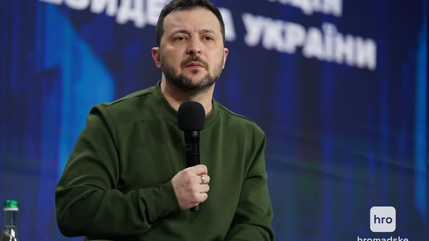 Volodymyr Zelenskyy during a press conference on February 25, 2024