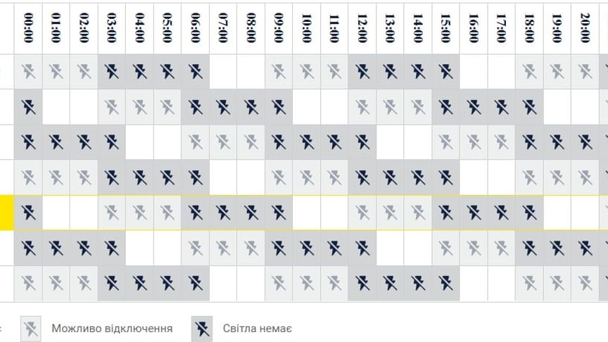 Нові графіки стабілізаційних відключень, ілюстративне фото