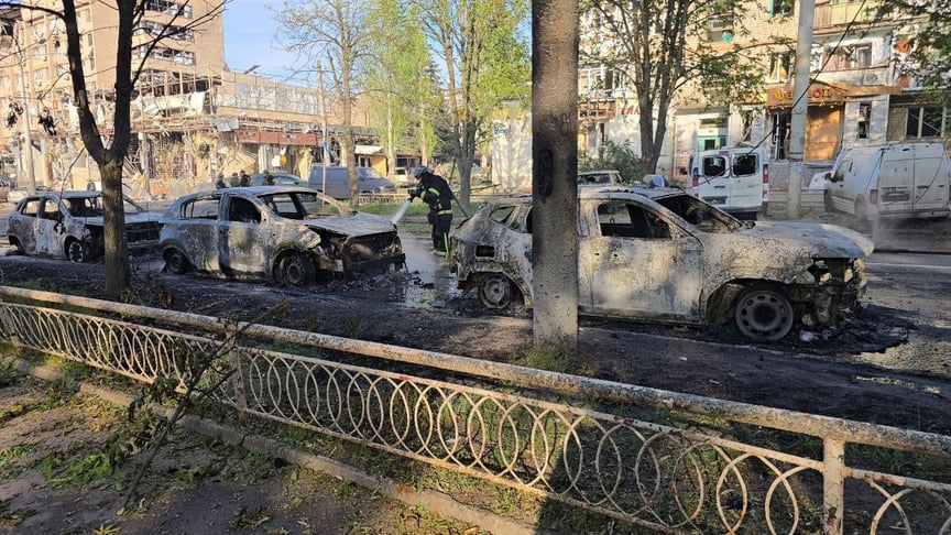 Наслідки удару російських ФАБів по Краматорську