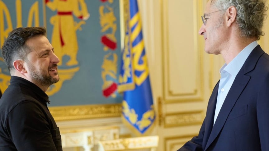 Алекс Карп під час зустрічі з Володимиром Зеленським