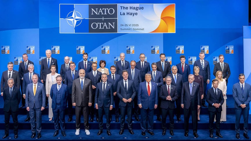 Ілюстративне фото. Лідери країн-членів НАТО під час саміту в Гаазі, 2025 рік