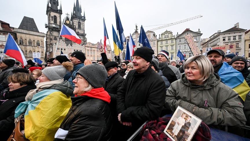 Мітинг у Празі на підтримку президента Петра Павела