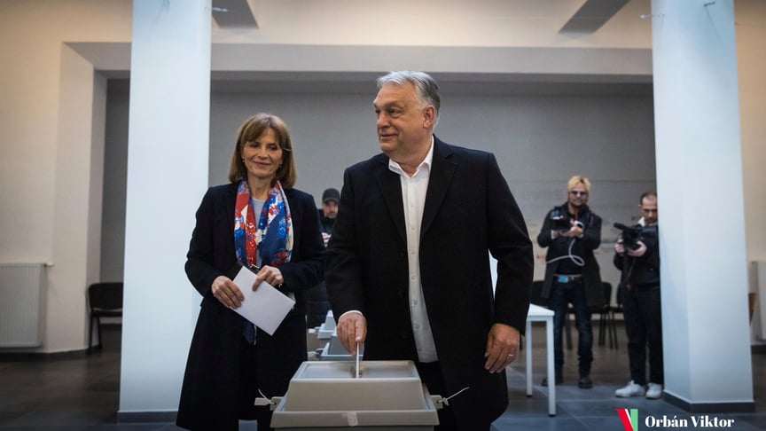 Прем’єр-міністр Угорщини Віктор Орбан голосує на виборах 12 квітня