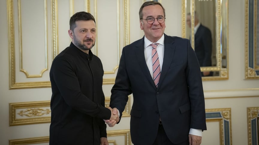 Президент України Володимир Зеленський та міністр оборони Німеччини Борис Пісторіус, Київ, 12 червня 2025 року