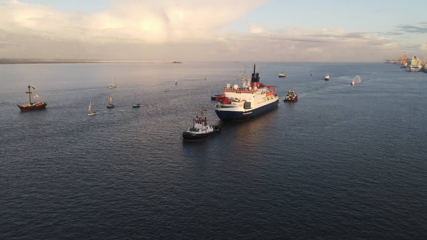 Повернення до ФРН криголама Polarstern, Бремергафен, Німеччина, 12 жовтня 2020 року