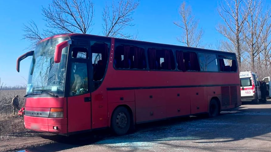 Рейсовий автобус Харків — Великий Бурлук був атакований російським безпілотником