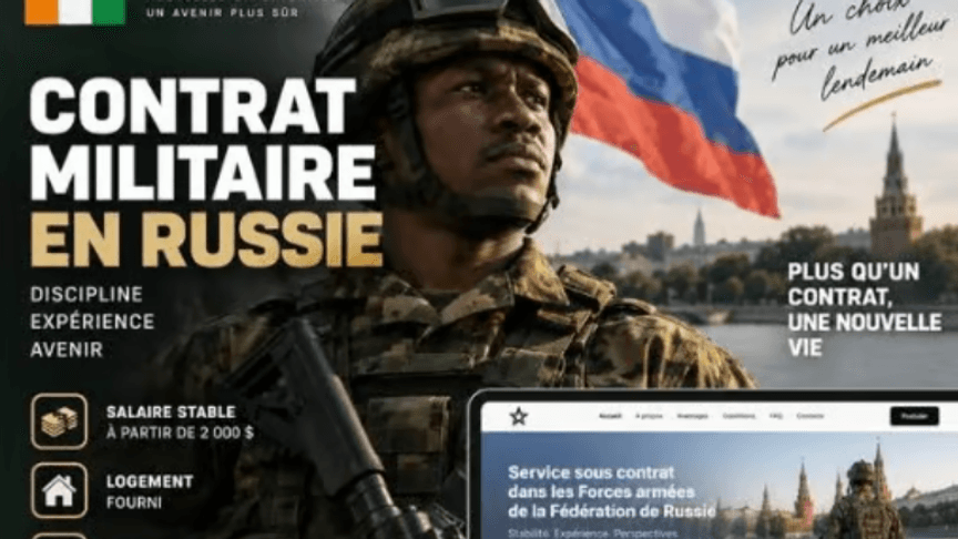Реклама у Facebook, що вербує африканських чоловіків на війну на боці росії проти України