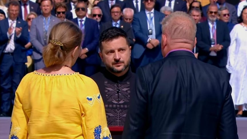 Президент України Володимир Зеленський передав орден «Золота Зірка» батькам Степана Чубенка, Київ, 25 серпня 2026 року