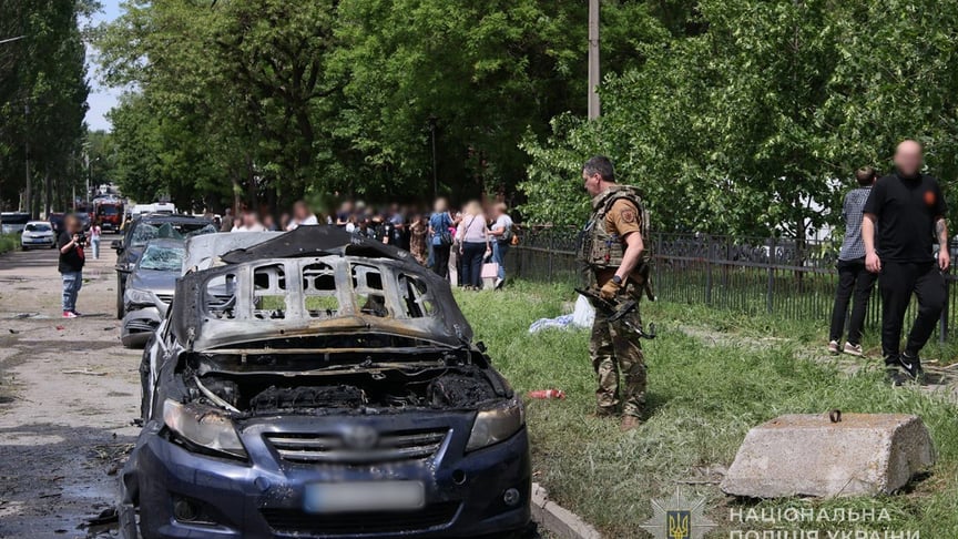 Наслідки російського удару по Запоріжжю