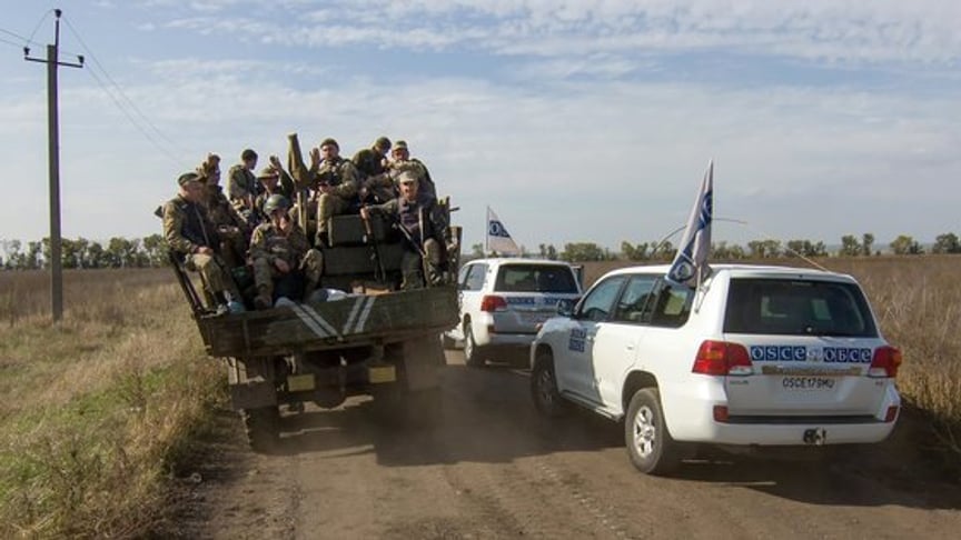 OSCE Car Blown Up Near Occupied Luhansk