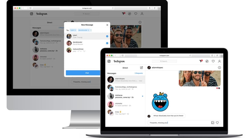 У веб-версії Instagram відтепер можна відправляти особисті повідомлення
