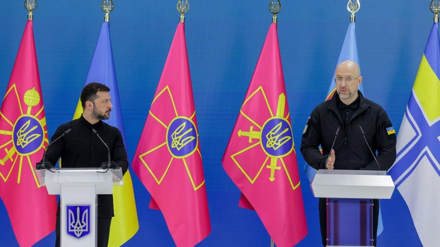 Президент Володимир Зеленьський представляє нового міністра оборони Дениса Шмигаля, 21 липня 2025 року