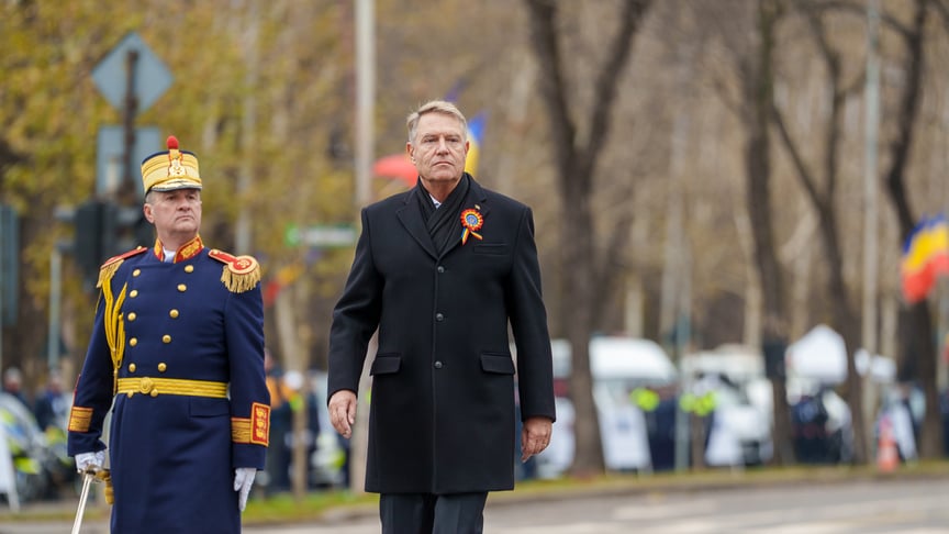 Президент Румунії Клаус Йоганніс під час святкування Дня Об’єднання Румунії 1 грудня 2024 року