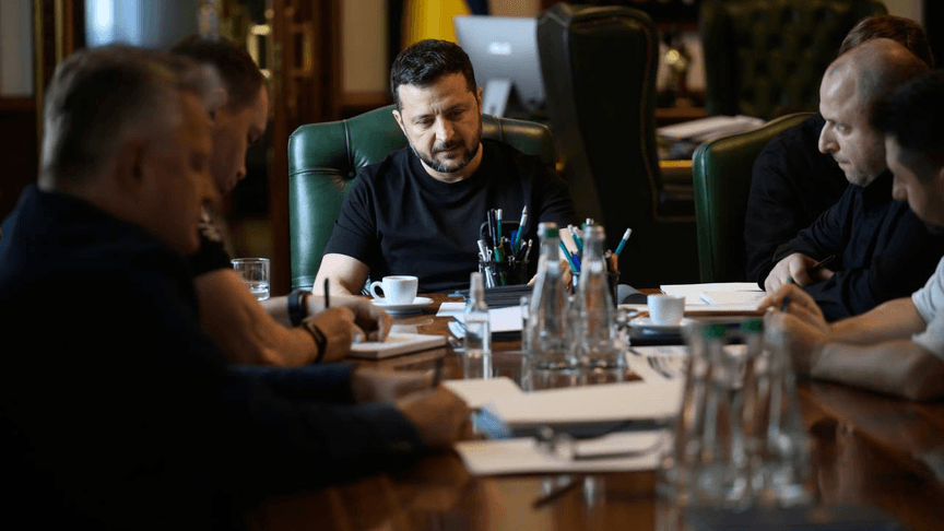 Президент України Володимир Зеленський під час розмови із Віткоффом і Кушнером