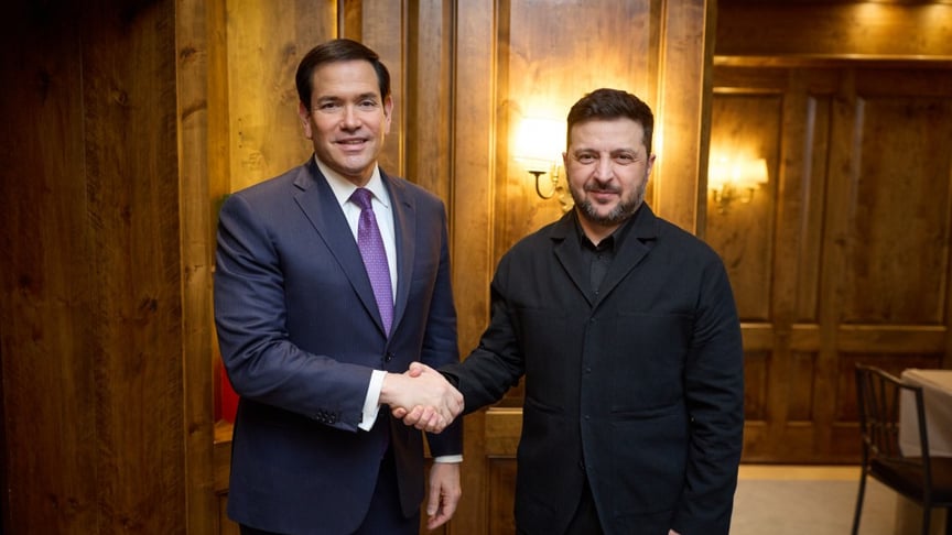Президент України Володимир Зеленський та державний секретар США Марко Рубіо