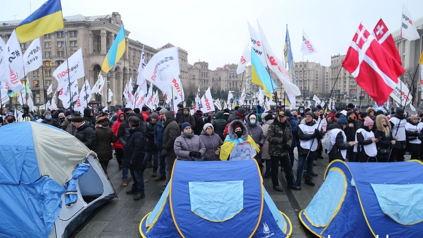 Протесты физических лиц-предпринимателей на Майдане Независимости, Киев, 15 декабря 2020 года