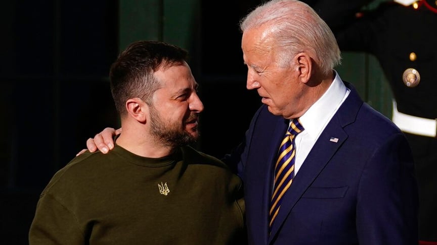 Президент Украины Владимир Зеленский и президент США Джо Байден