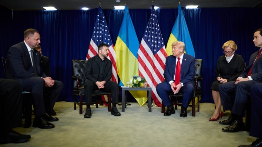 Президент України Володимир Зеленський під час зустрічі з президентом США Дональдом Трампом у вересні 2025 року
