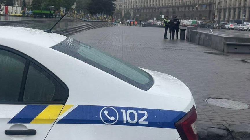 Патрульна поліція на майдані Незалежності