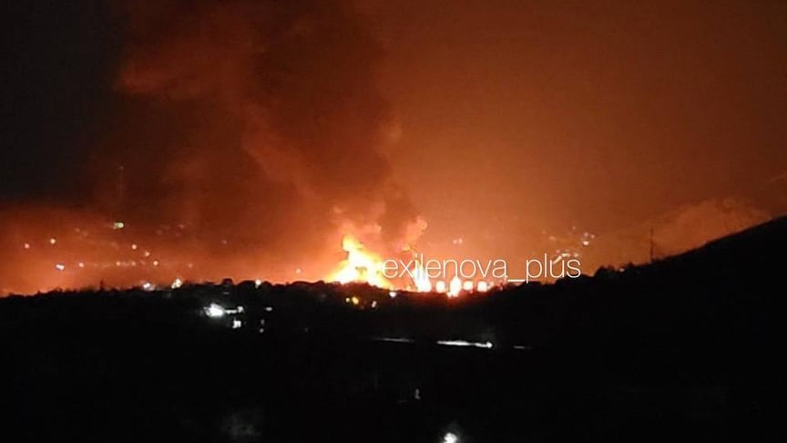 Пожежа в Туапсе після чергової атаки