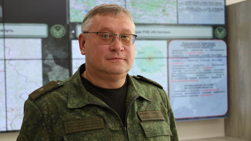Начальник Генерального штабу Збройних сил та перший заступник міністра оборони Білорусі Павло Муравейко Начальник Генерального штабу Збройних сил та перший заступник міністра оборони Білорусі Павло Муравейко