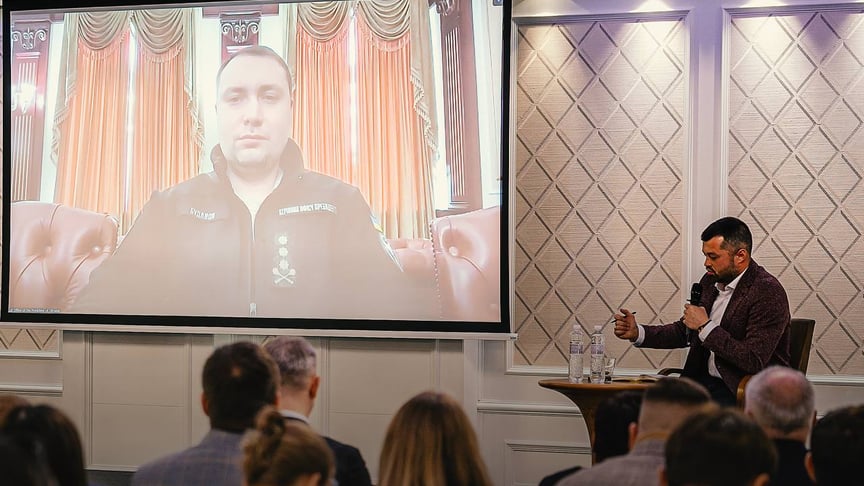Голова Офісу президента Кирило Буданов під час Defense Tech Export Forum