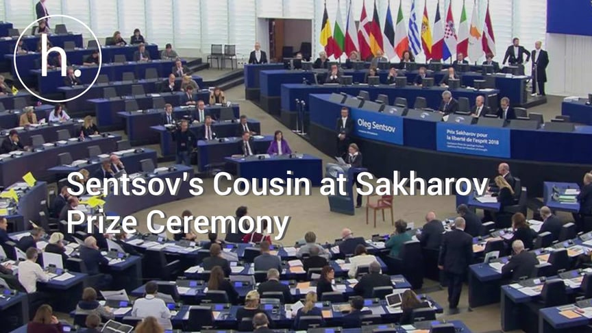 “He has already won” – Sentsov’s Cousin Receives Sakharov Prize in his Absence