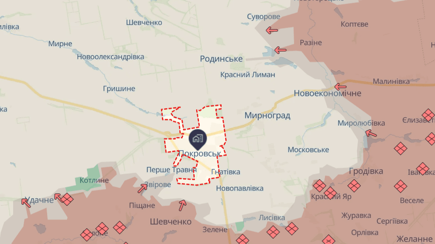 Ситуація поблизу Покровська станом на 26 липня 2025 року