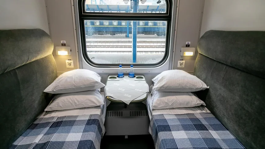 Ілюстративне фото. Купе-люкс поїзда Київ — Будапешт Transcarpathia