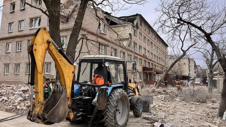 Наслідки російського ракетного обстрілу Краматорська на Донеччині, 25 березня 2023 року