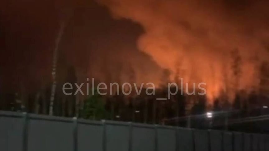 Момент атаки на підстанцію у Владимирській області рф Момент атаки на підстанцію у Владимирській області рф