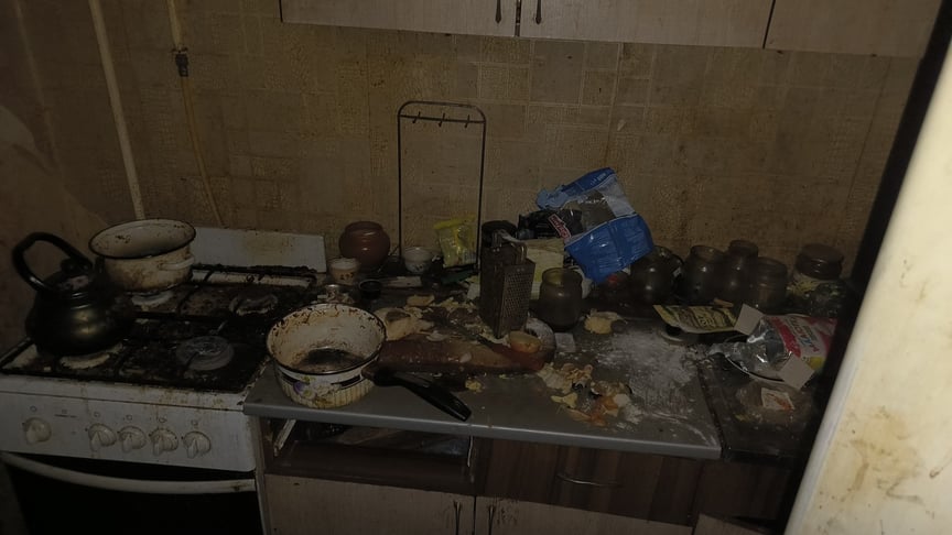 Кухня квартири, в якій жили діти