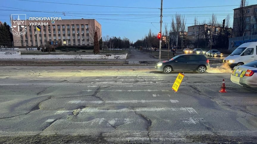 Пішохідний перехід у Кривому Розі, де 9 лютого збили 11-річного хлопчика