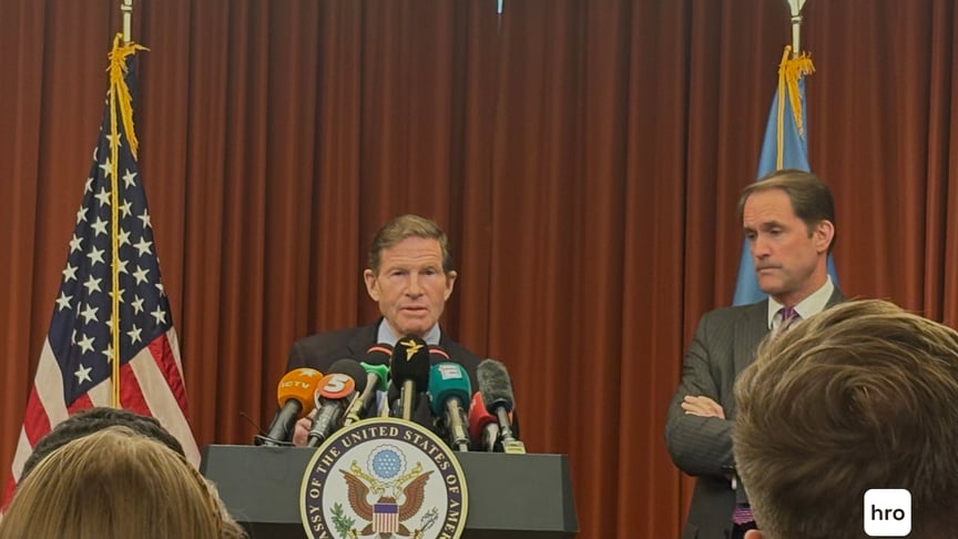 Сенатор США Річард Блюменталь та член Палати представників Джим Гаймс