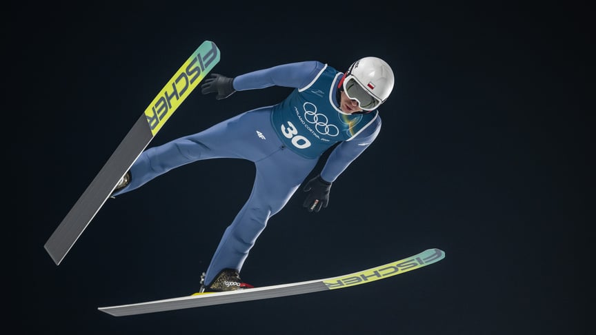 Ілюстративне фото. Польський стрибун на лижах Каміл Стох під час тренування на Олімпіаді в Італії