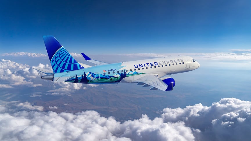 Літак авіакомпанії United Airlines Ілюстративне фото. Літак авіакомпанії United Airlines
