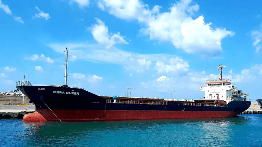 Судно MERA QUEEN, яке зазнало атаки в Чорному морі Судно MERA QUEEN, яке зазнало атаки в Чорному морі