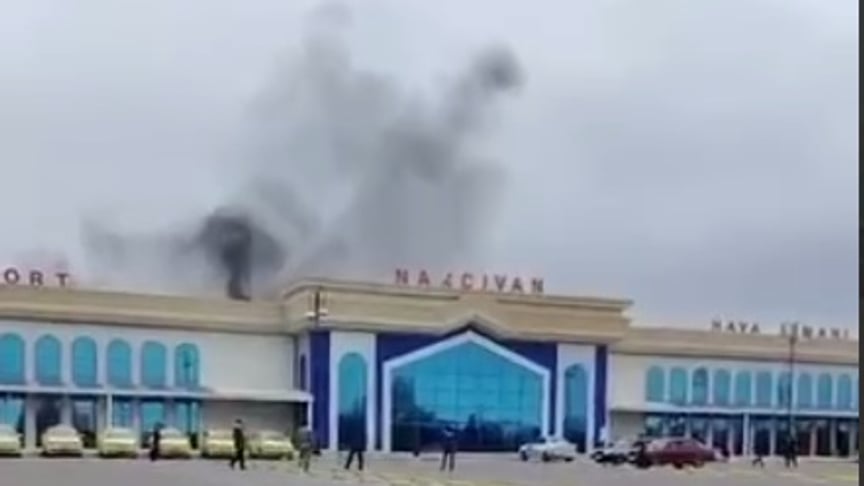 Аеропорт «Нахічевань» після атаки БпЛА, 5 березня 2026 року