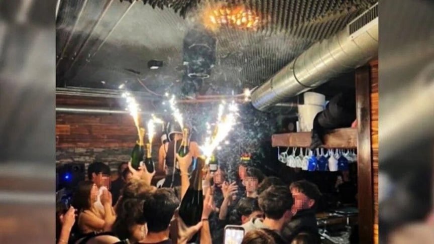 Фото, яке було зроблено перед початком пожежі у швейцарському барі