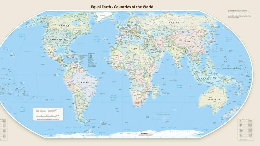 Карта Equal Earth, за яку проголосували в ООН