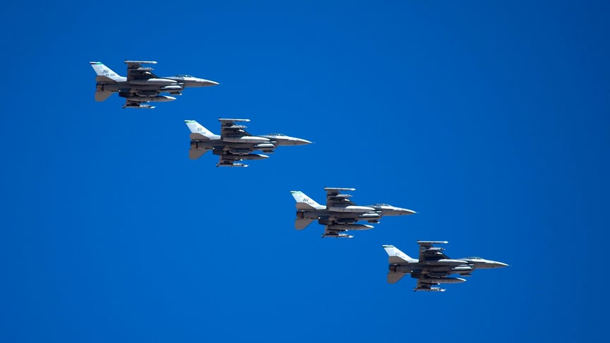 Ілюстративне фото. Винищувачі F-16