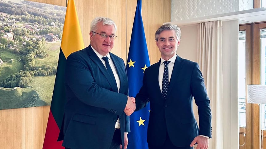 Міністр закордонних справ України Андрій Сибіга з литовським колегою Кястутісом Будрісом