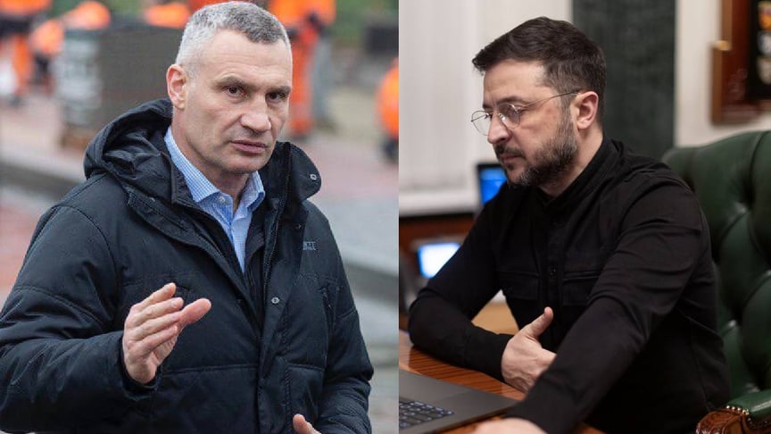 Міський голова Києва Віталій Кличко та президент Володимир Зеленський