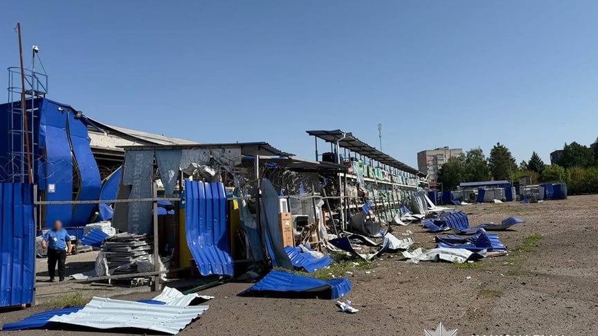 Наслідки російського удару по Прилуках на Чернігівщині