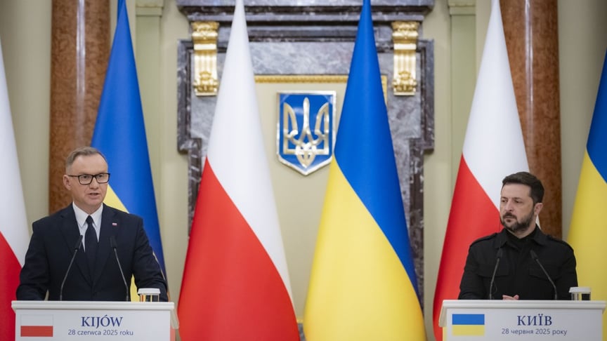 Президент Польща Анджей Дуда та його український колега Володимир Зеленський