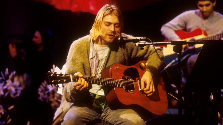 Курт Кобейн на концерті MTV Unplugged, Нью-Йорк, 18 листопада 1993 року
