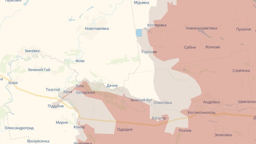 Лінія боєзіткнення на адмінмежі Дніпропетровської області станом на 30 червня 2025 року