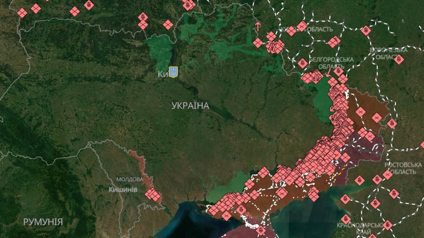 Карта Украины от DeepState